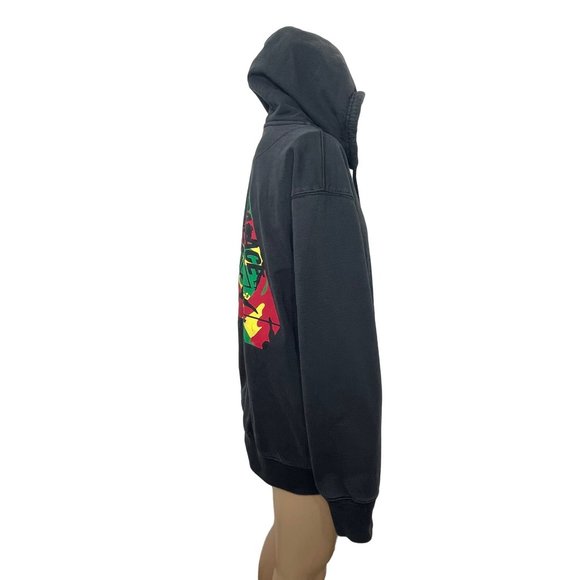Palace Tri-Camo Black Sweatshirt Men’s XL Hood Drawcord Kangaroo Pocket Graphic - Picture 5 of 14